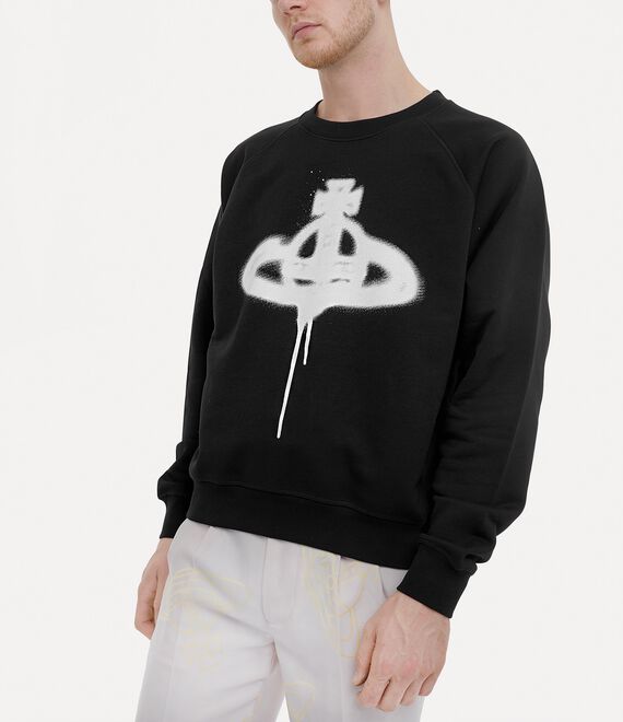 Vivienne Westwood Spray Orb Raglan Sweatshirt in BLACK